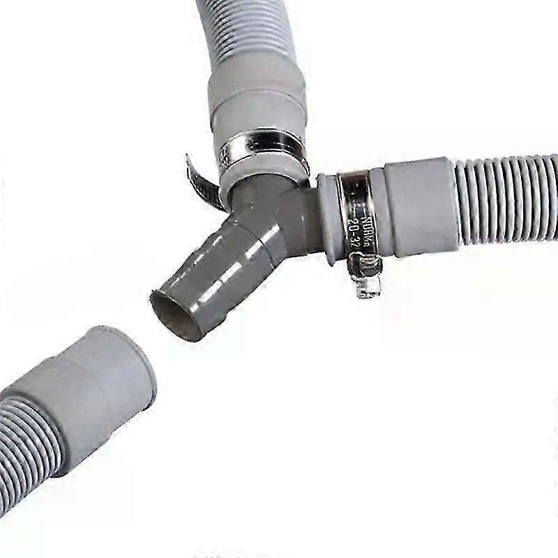 2PCS Washing Machine Drain Hose Y-Type Reducer Plastic Connector For Split Pipe Connection Three-Way Adapter Edition 0107