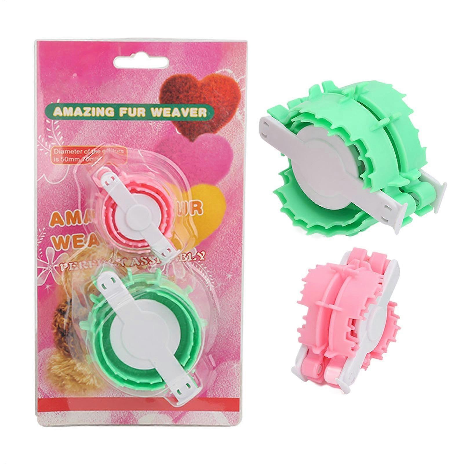 Pom Pom Maker and Yarn Winder for Beginners, Easy Craft Making Tool with Comfortable Grip