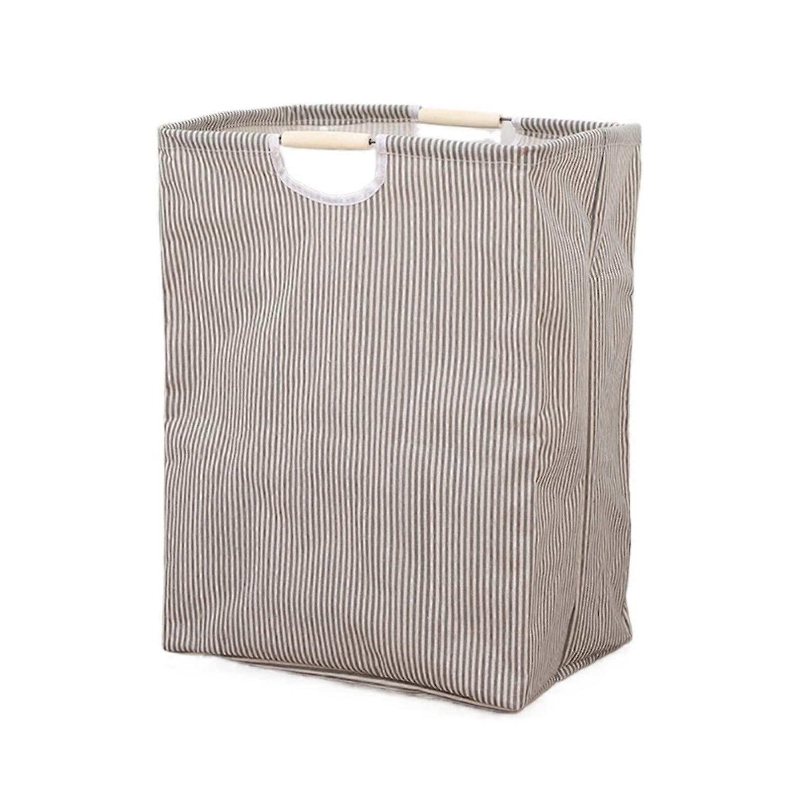 Waterproof Foldable Cotton Laundry Basket for Dirty Clothes and Bathroom Storage