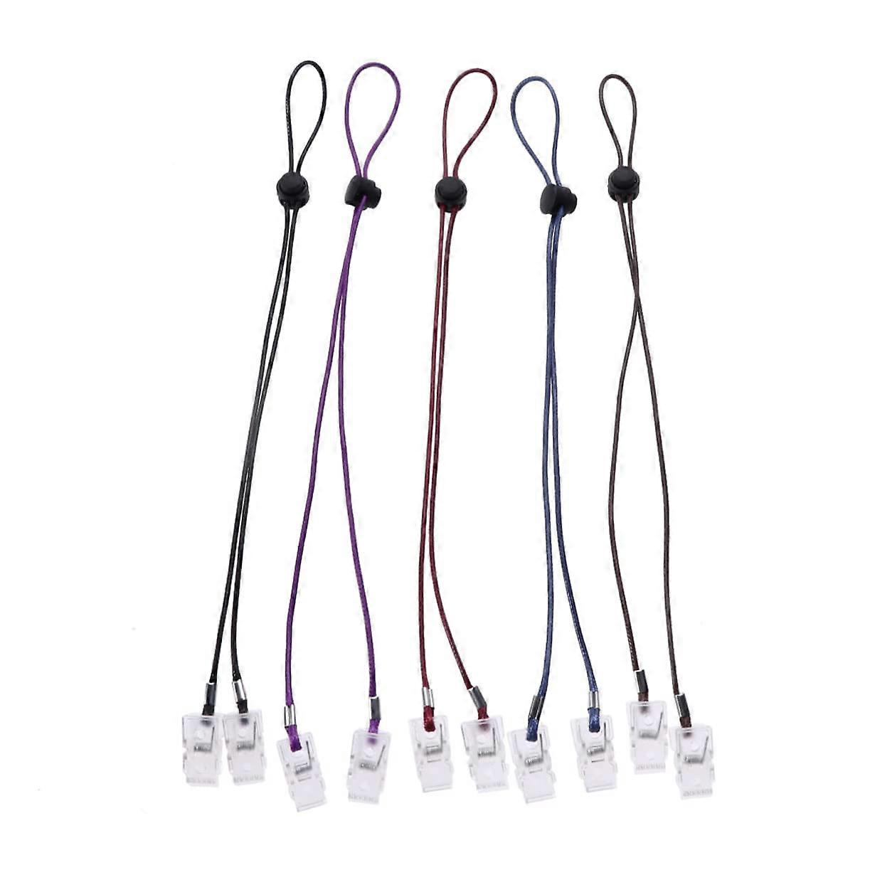 5Pcs Napkin Clips with Chains Adjustable Bib Holder for Dining Clinics and Art Studios