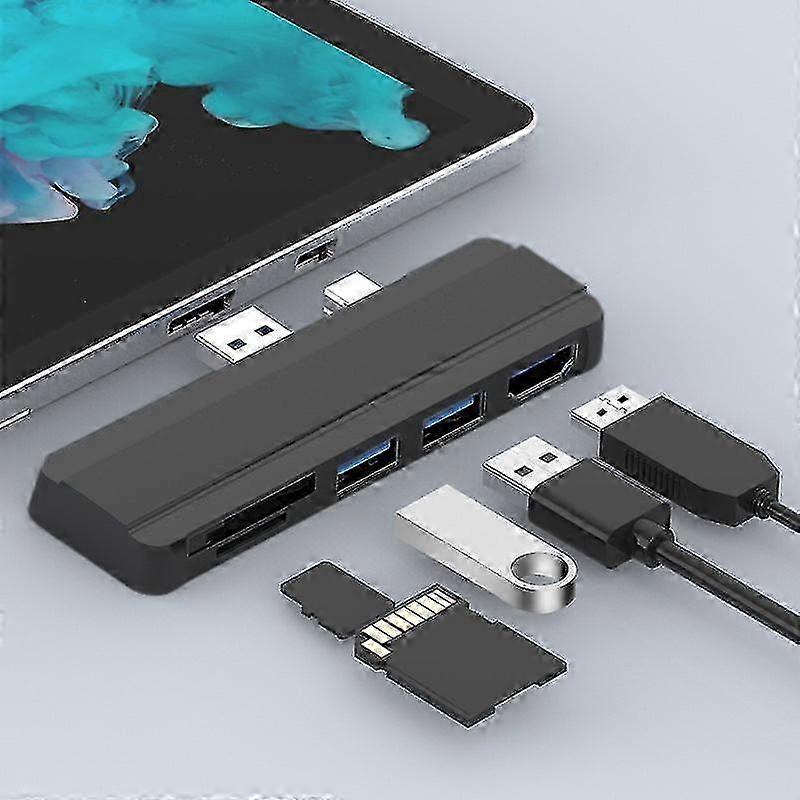 Usb Hub Docking Station For Microsoft Surface Pro 4/5/6/7 2015/2017/2018 With Usb3.0 Hdmi Sd/tf Card Reader Converter Adapter
