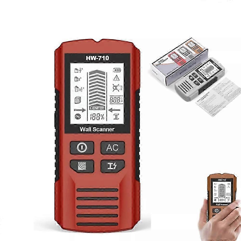 Multifunctional Metal & Wall Detector Scanner Tool - 5 in 1 Handheld Stud Finder for Easy Scouting