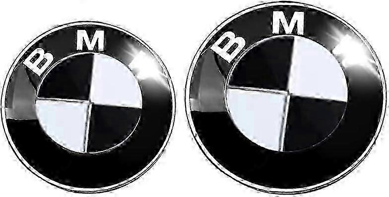 2 Pieces Emblems for Auto 82mm + 74mm, Hood Emblem Replacement