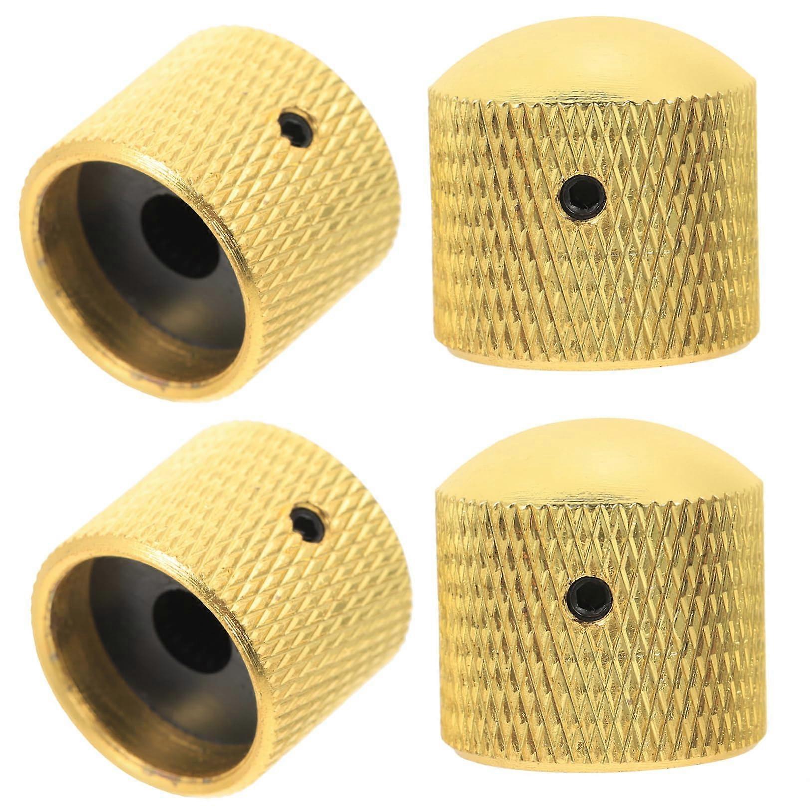 4pcs Metal Guitar Volume Knobs for Electric Guitar and Bass, Durable and Easy Installation