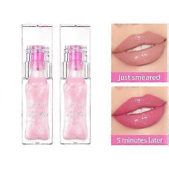 2pcs Magic Color Mudando Lip Oil V2, Bossup Cosméticos Cor Mudando Lip Oil