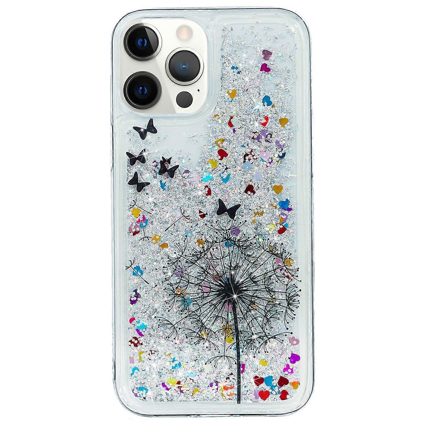 For iPhone 16 Pro Case Floating Quicksand Pattern Soft TPU Back Cover