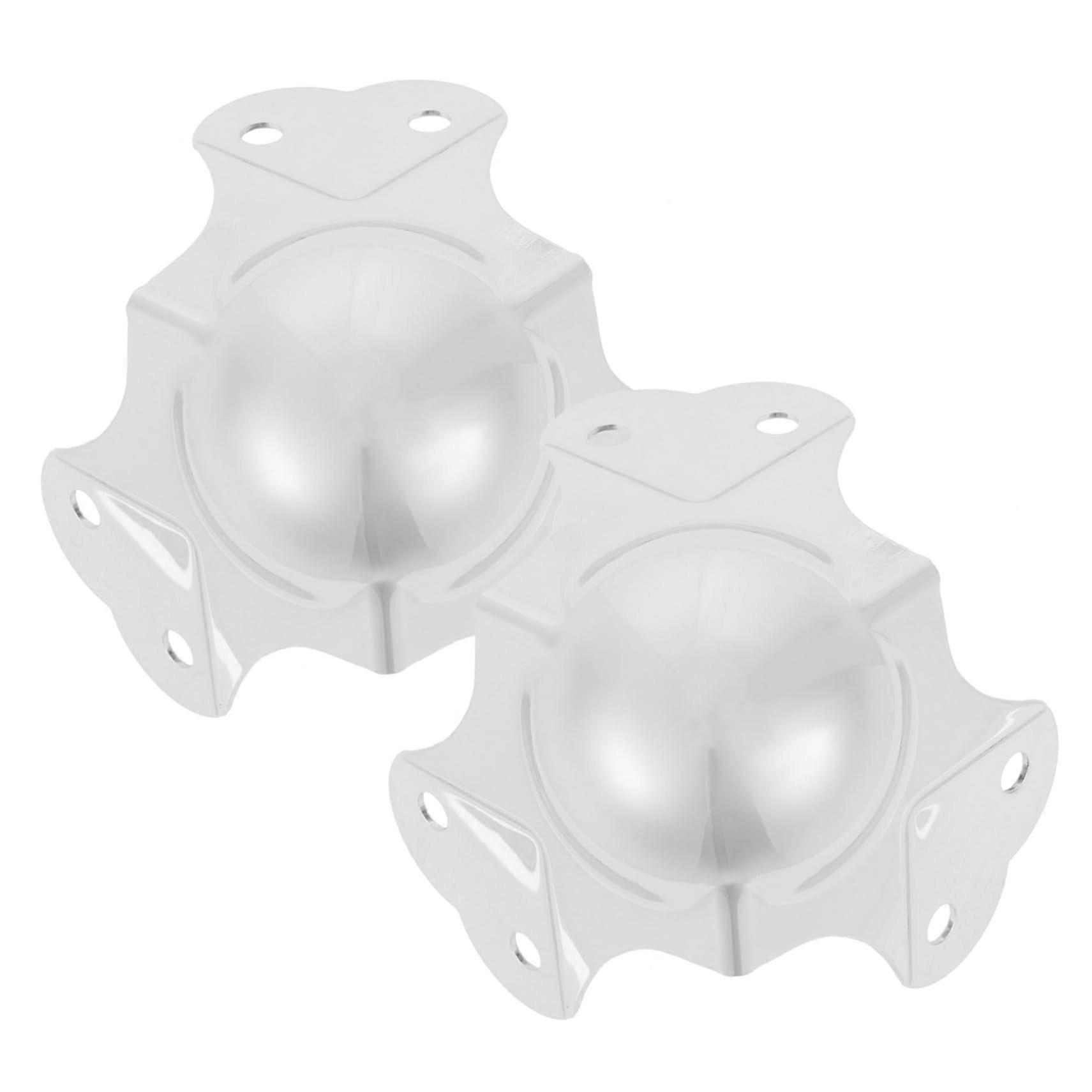 2pcs Metal Corner Protectors for Flight Cases Tool Boxes and Cabinets Silver Alloy Guards