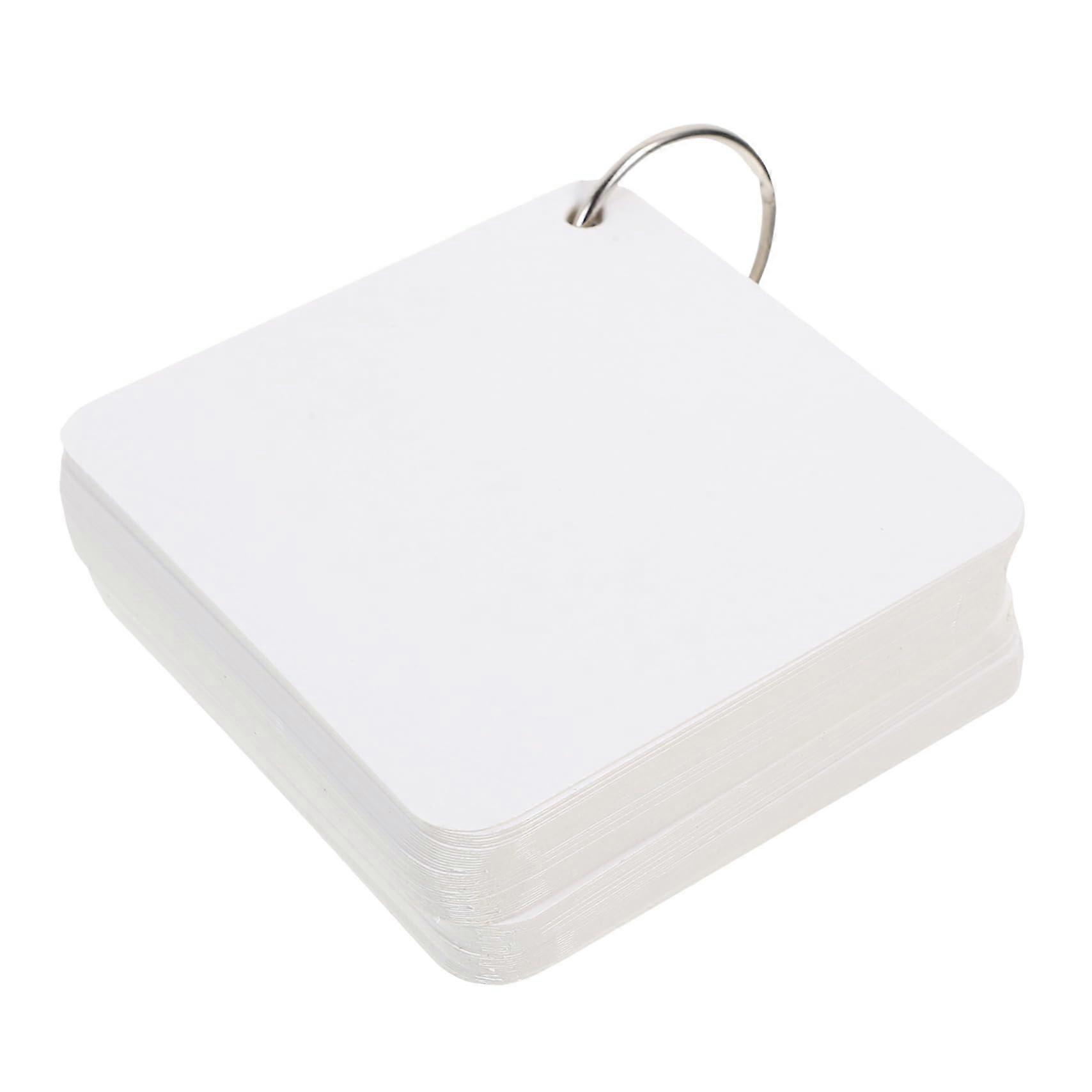 200 Blank Flash Cards with Binder Rings, DoubleSided PrePunched Index Cards for Study