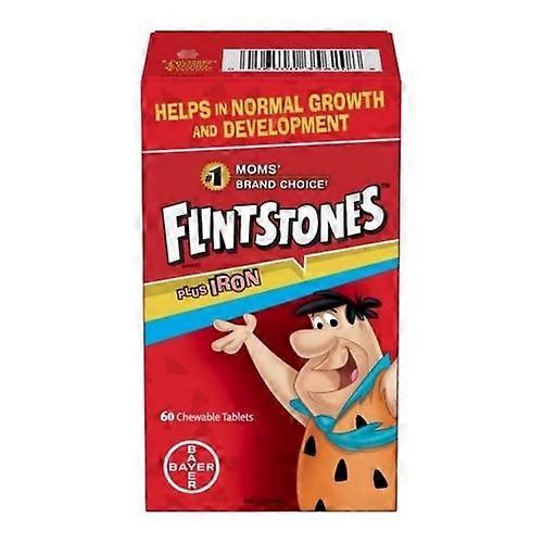 Flintstones Plus Iron Multivitamins, 60 Tabs, (2 Pack)