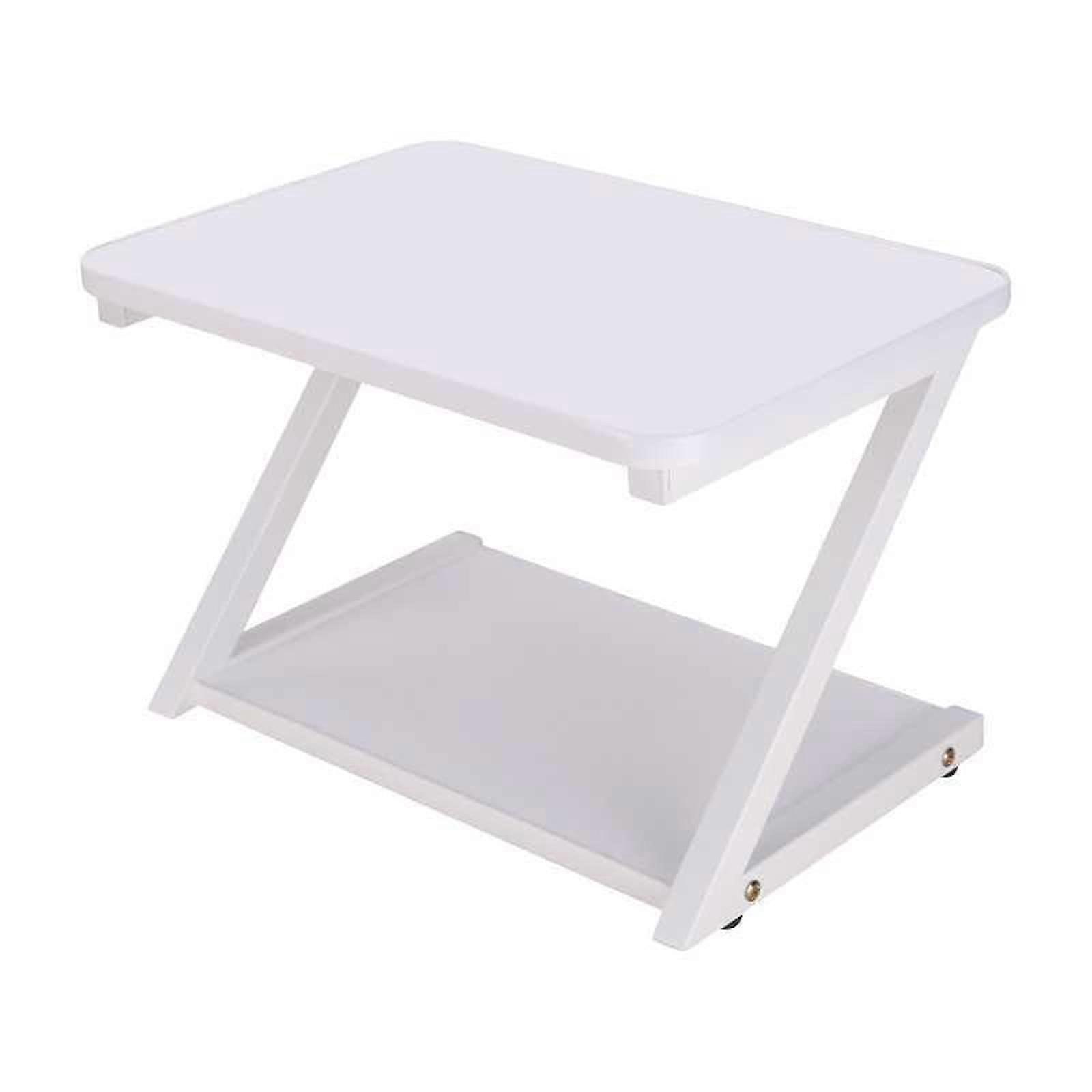 Black Printer Stand for Desk with SpaceSaving Shelf for Home and Office