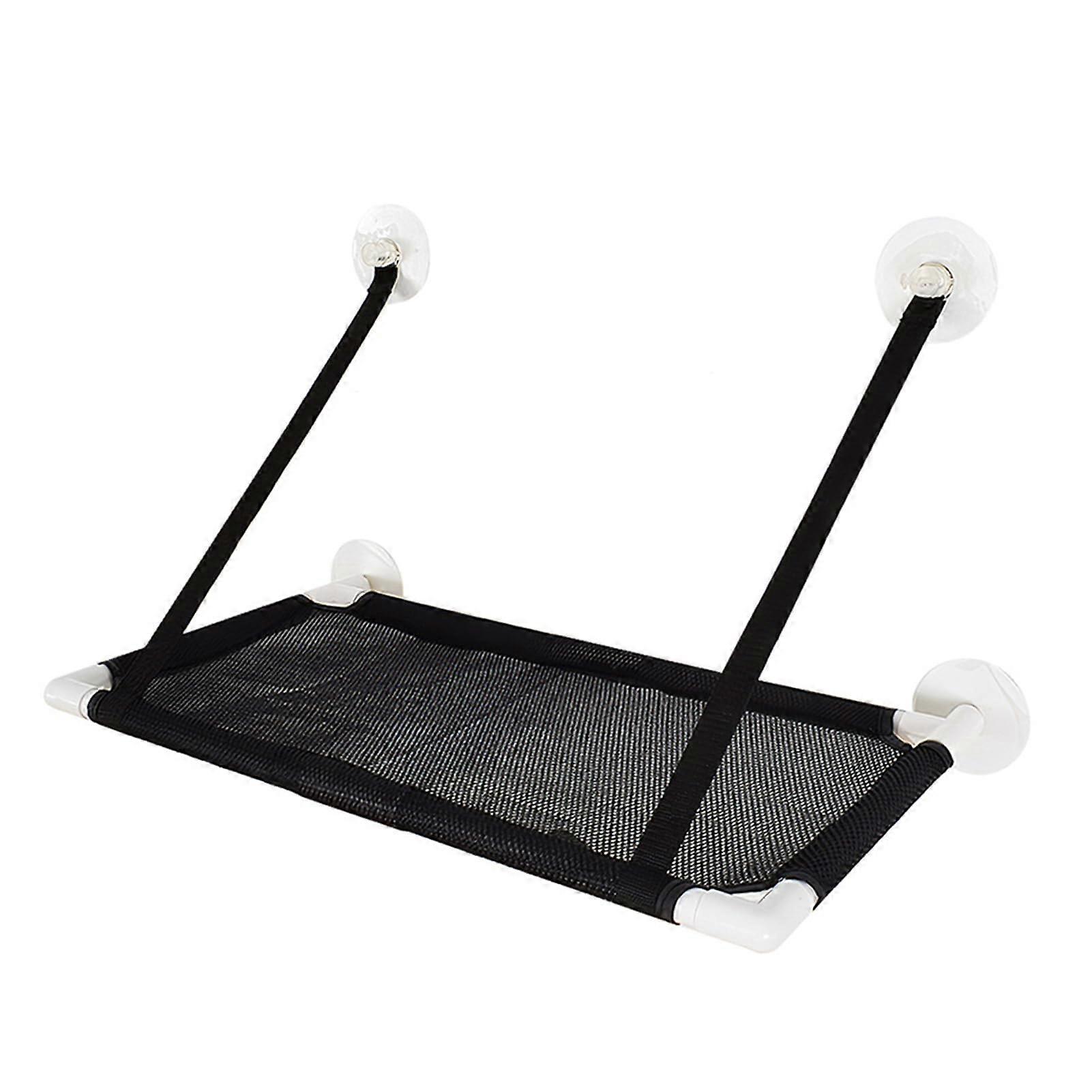 Cat Window Perch with Cooling Mesh Surface, Breathable Hammock Bed, Durable PVC Frame for Sunbathing