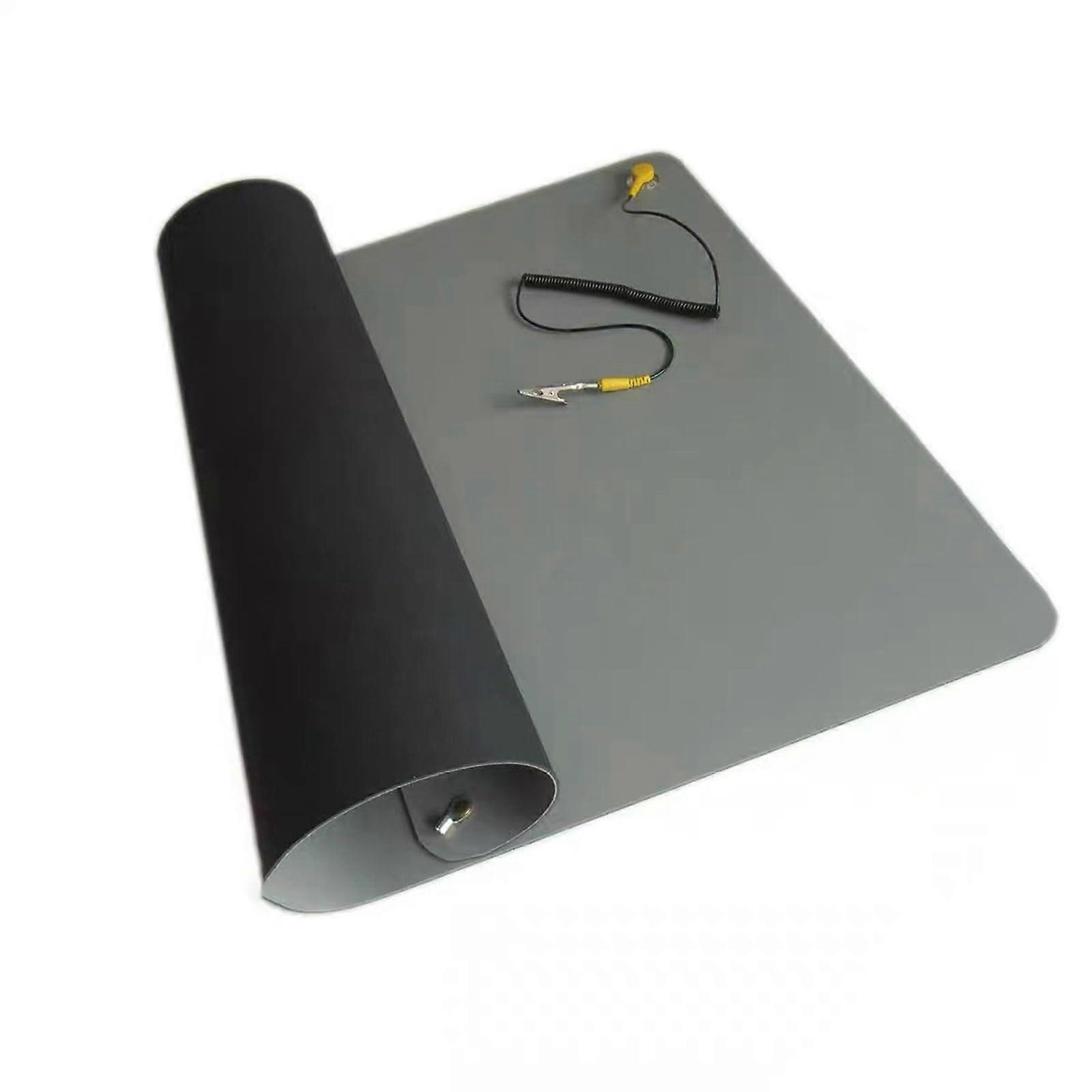 Anti Static Mat with Wrist Strap and Grounding Wire for Electronics  and Technician Use
