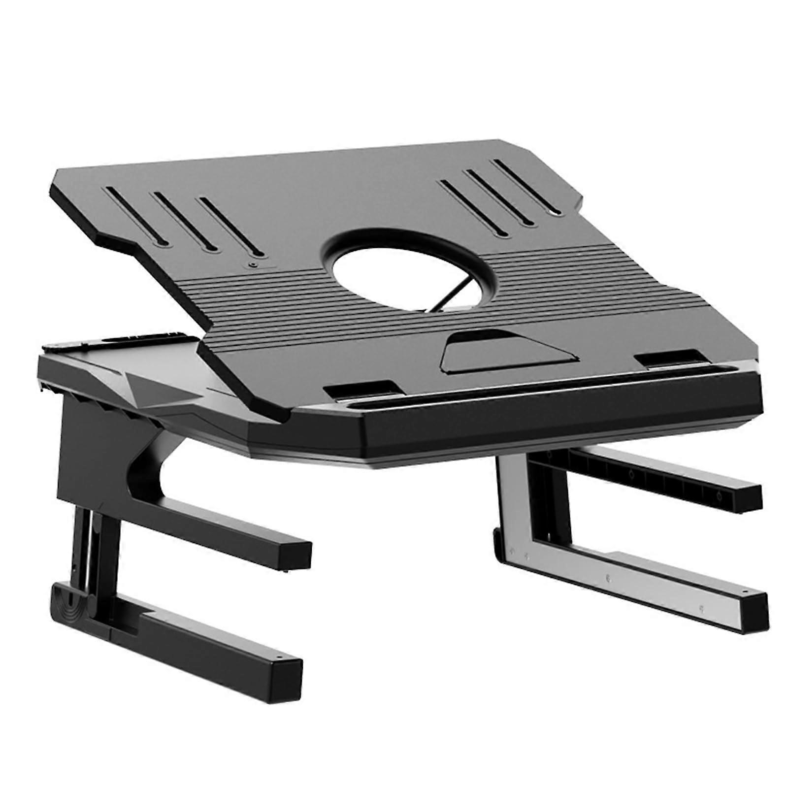 Adjustable Aluminum Laptop Stand with 360° Rotating Base, Foldable Ergonomic Riser for 1016 Inch