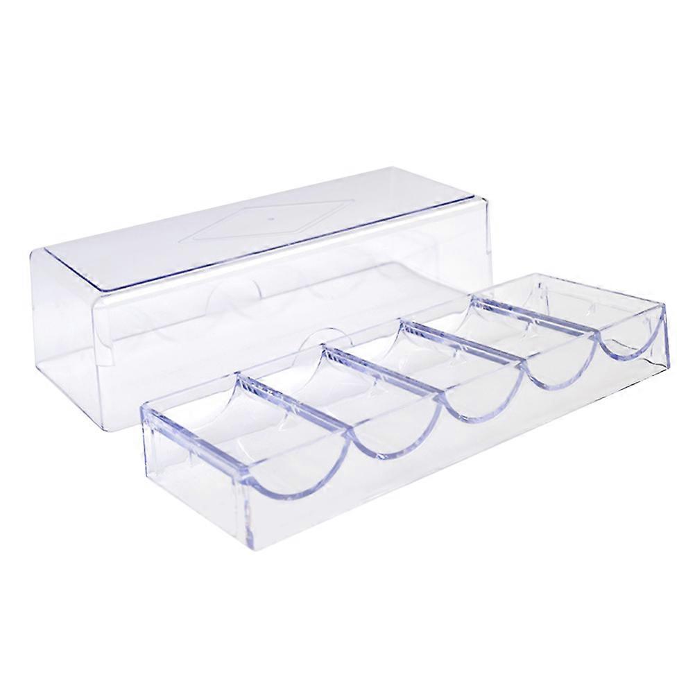 Multi-Function Chip Box for Storage Use Transparent Acrylic Professional Chip Case