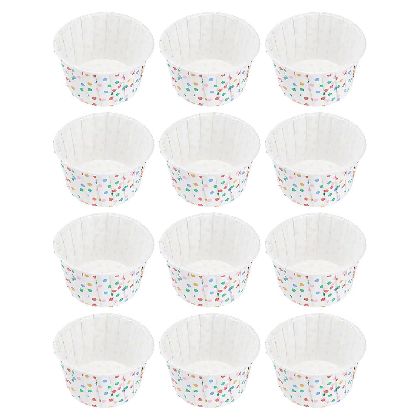 Paper Dessert Cake Cup for Serving 200Pcs Colorful Dots