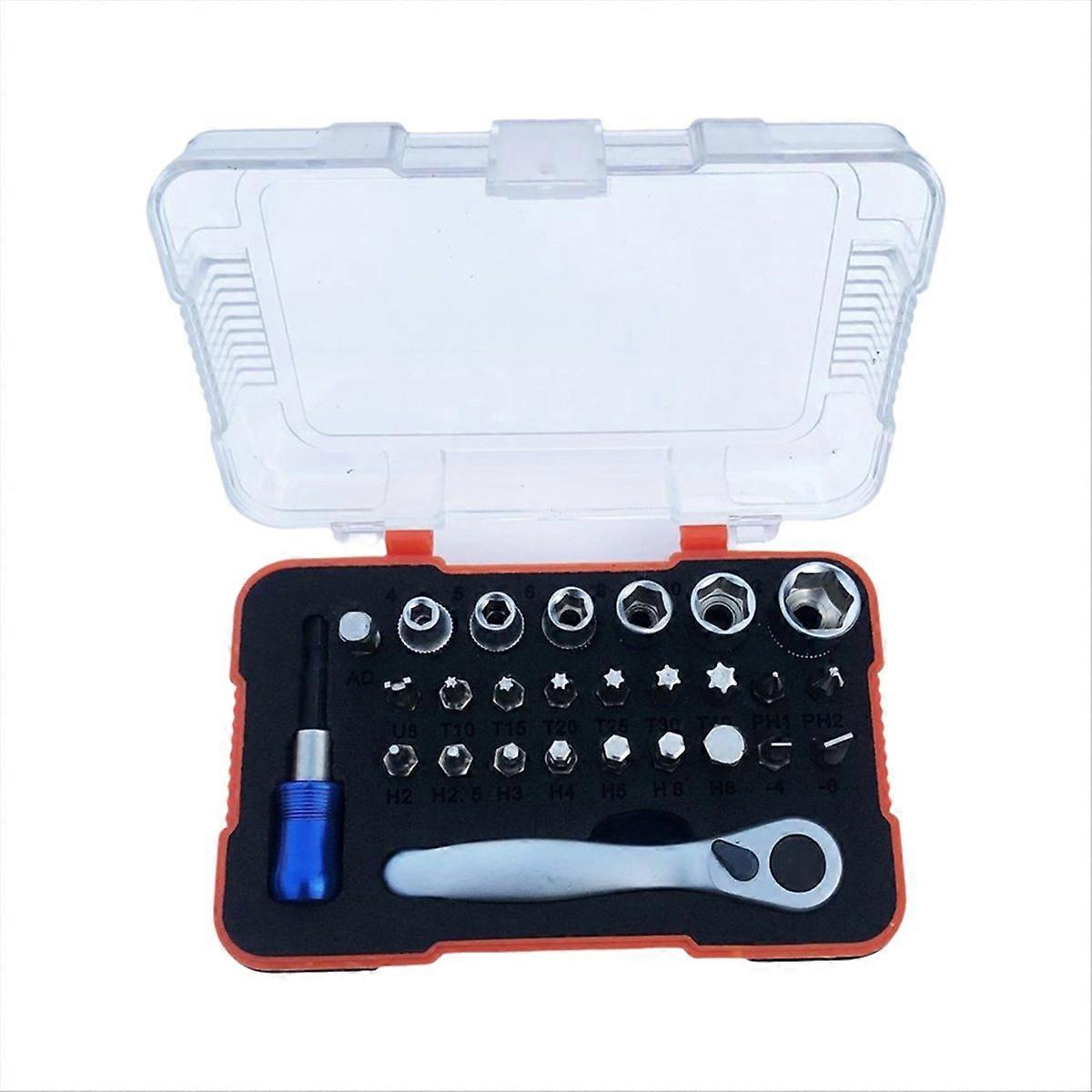 27 in 1 Mini Ratchet Wrench Set with Bits & Socket Wrench-Versatile