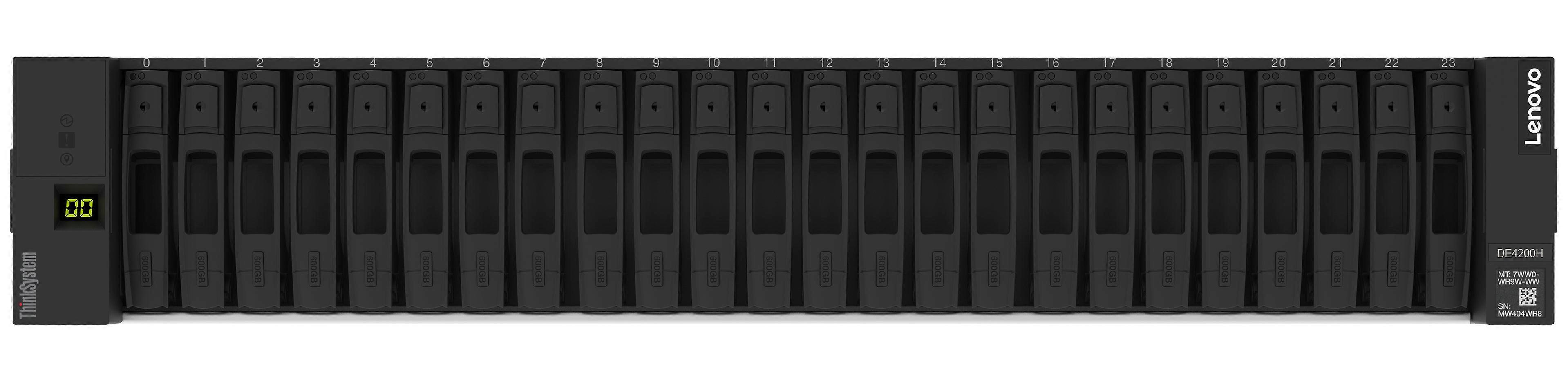 Lenovo Thinksystem DE4200H (64 GB de cache) Hiless Hybrid Flash Array 2u24 SFF