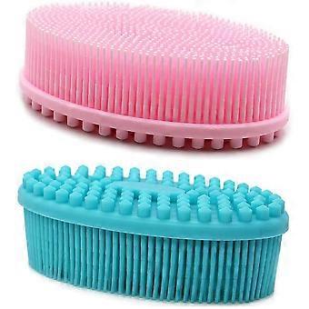 Silikon-Körperschrubber, Peeling-Duschbad-Körperbürste, 2er-Pack