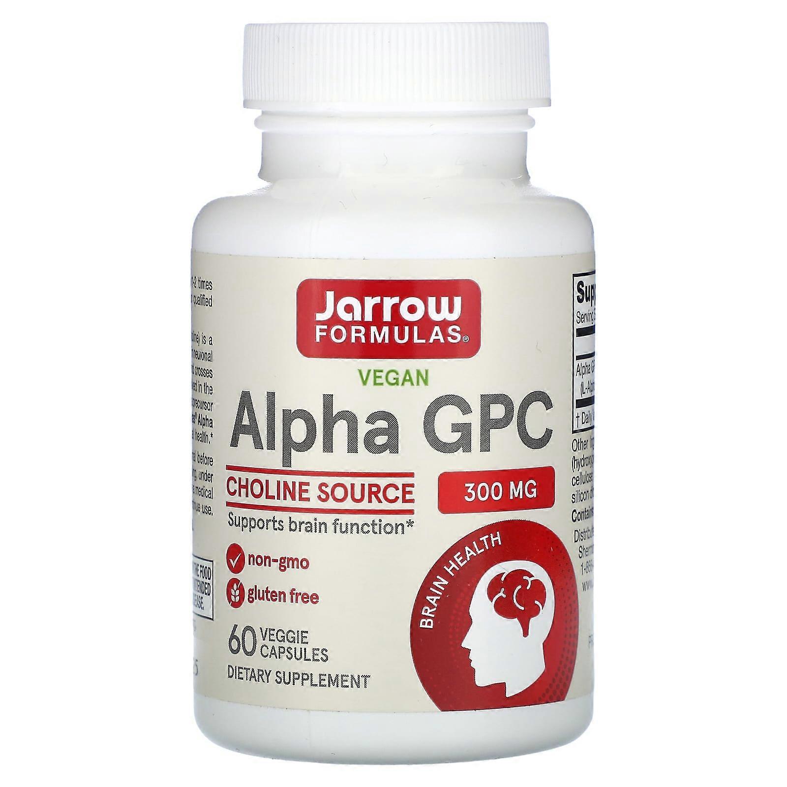 Jarrow Formulas, Alpha GPC, 300 mg, 60 Veggie Caps