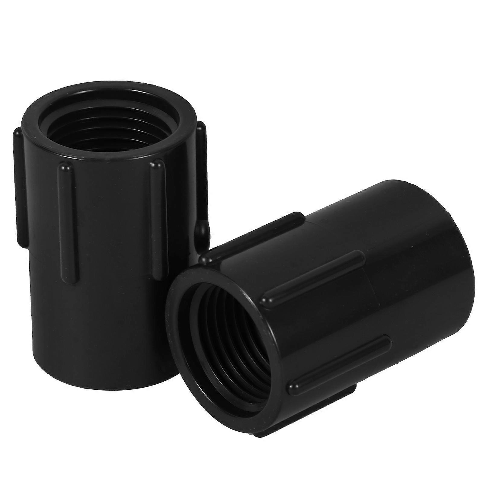 Grey PVC Pipe Adapter for Pipe Valve 2Pcs Female Threaded Fitting