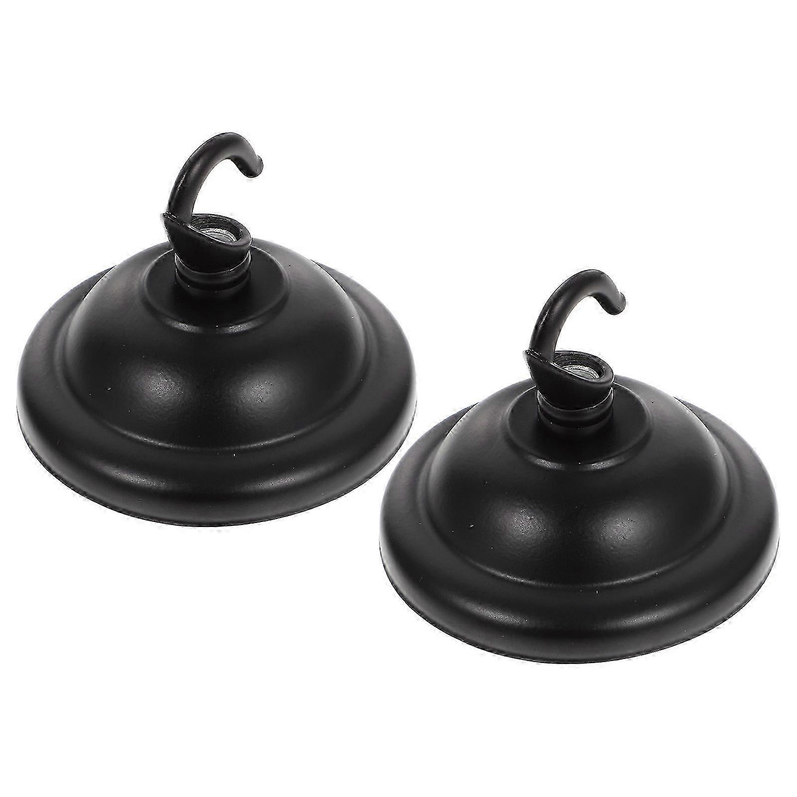 Black Chandelier Ceiling Plate Hooks for Light Mounting 2Pcs