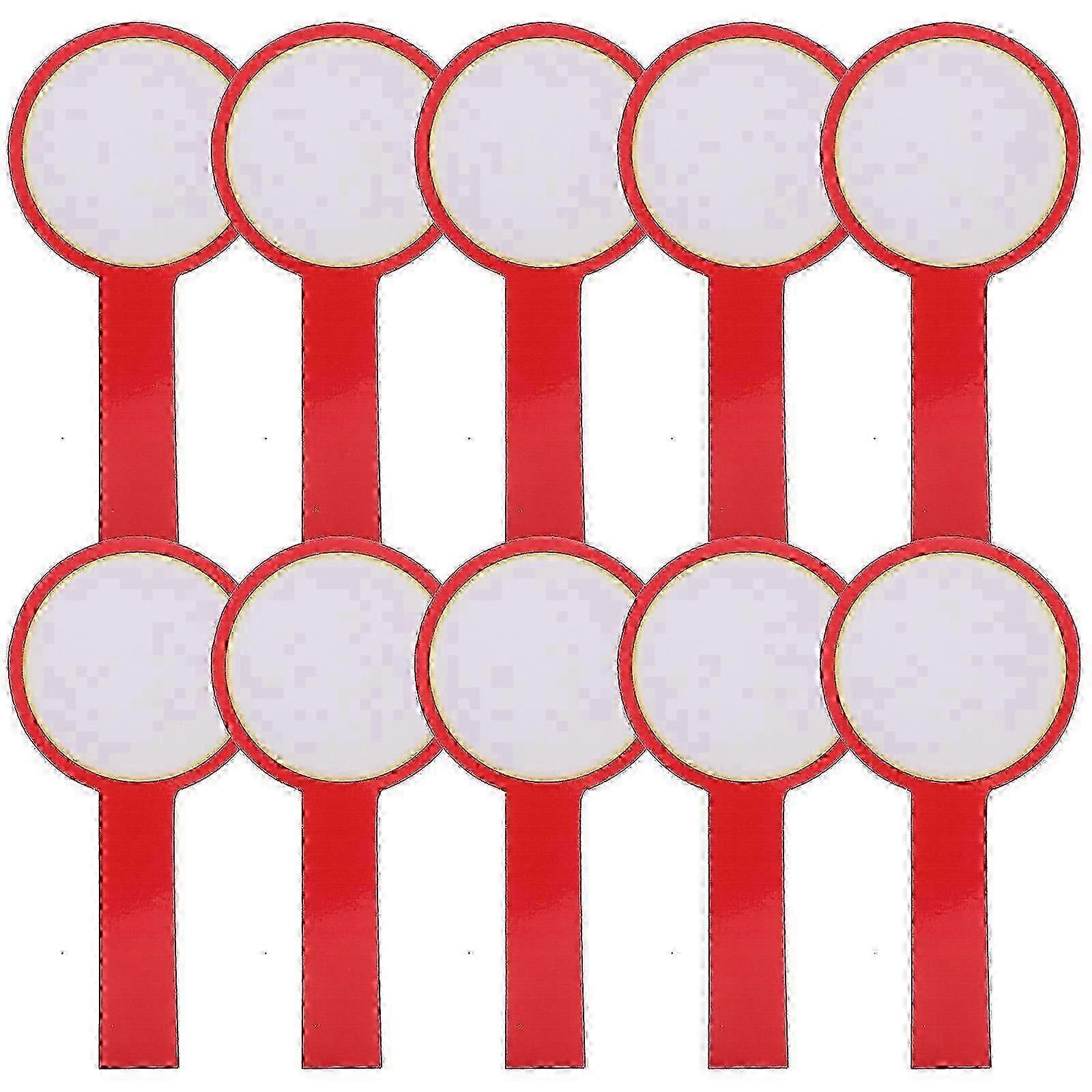 10pcs Blank Scoreboard Handheld Scoreboard Dry Erase Answer Paddle Writable Paddle