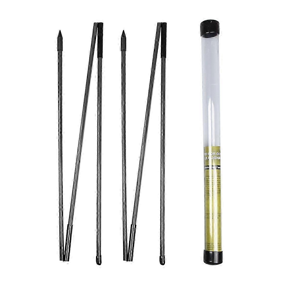 Golf Alignment Sticks Golf Practice Rods Putter Black Trainer Tools