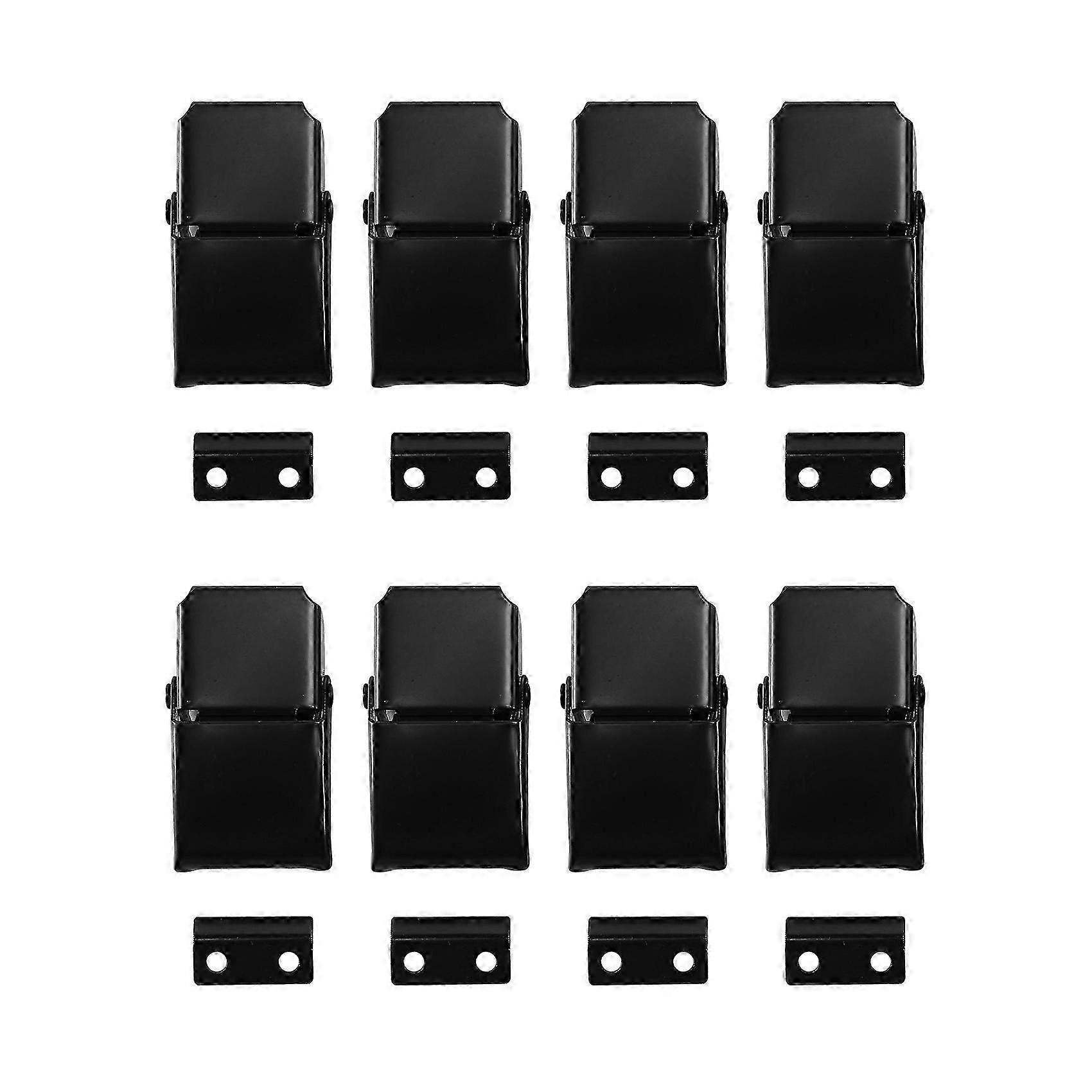 8 Pcs A27 Black Concealed Toggle Loaded Latch Catch Clamp for Case, Toolbox,Cleaner,Cabinet Boxes