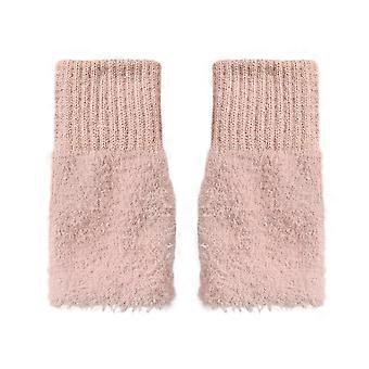Half-finger Plush Gloves For Women's Winter Warmth Knitted Gloves;'/ C4O7
