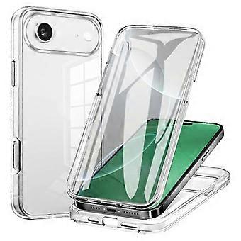 Verbeterde transparante TPU-framehoes voor iPhone 17 Air met acryl achterkant en PET-foliebescherming.
