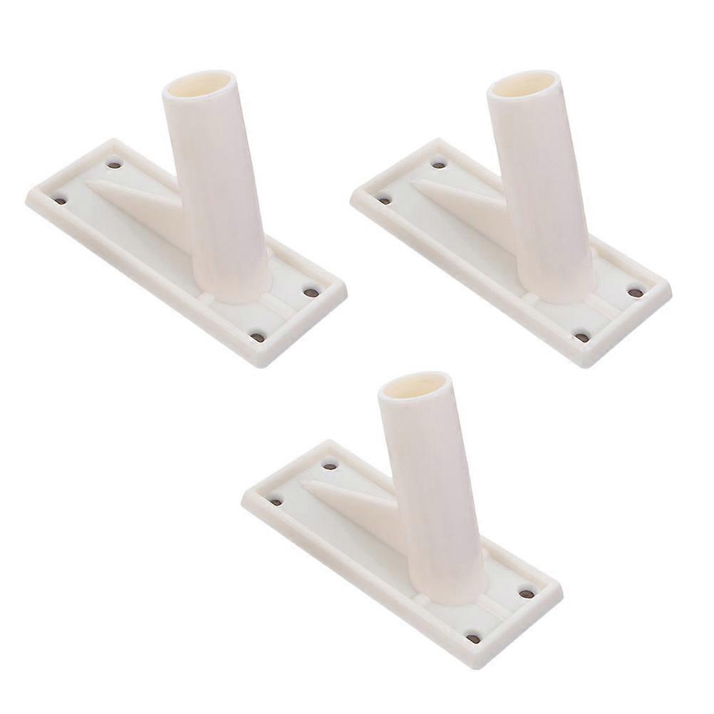 Plastic Flag Pole Wall Bracket for Holding Use with 3Pcs Self-Adhesive Holders