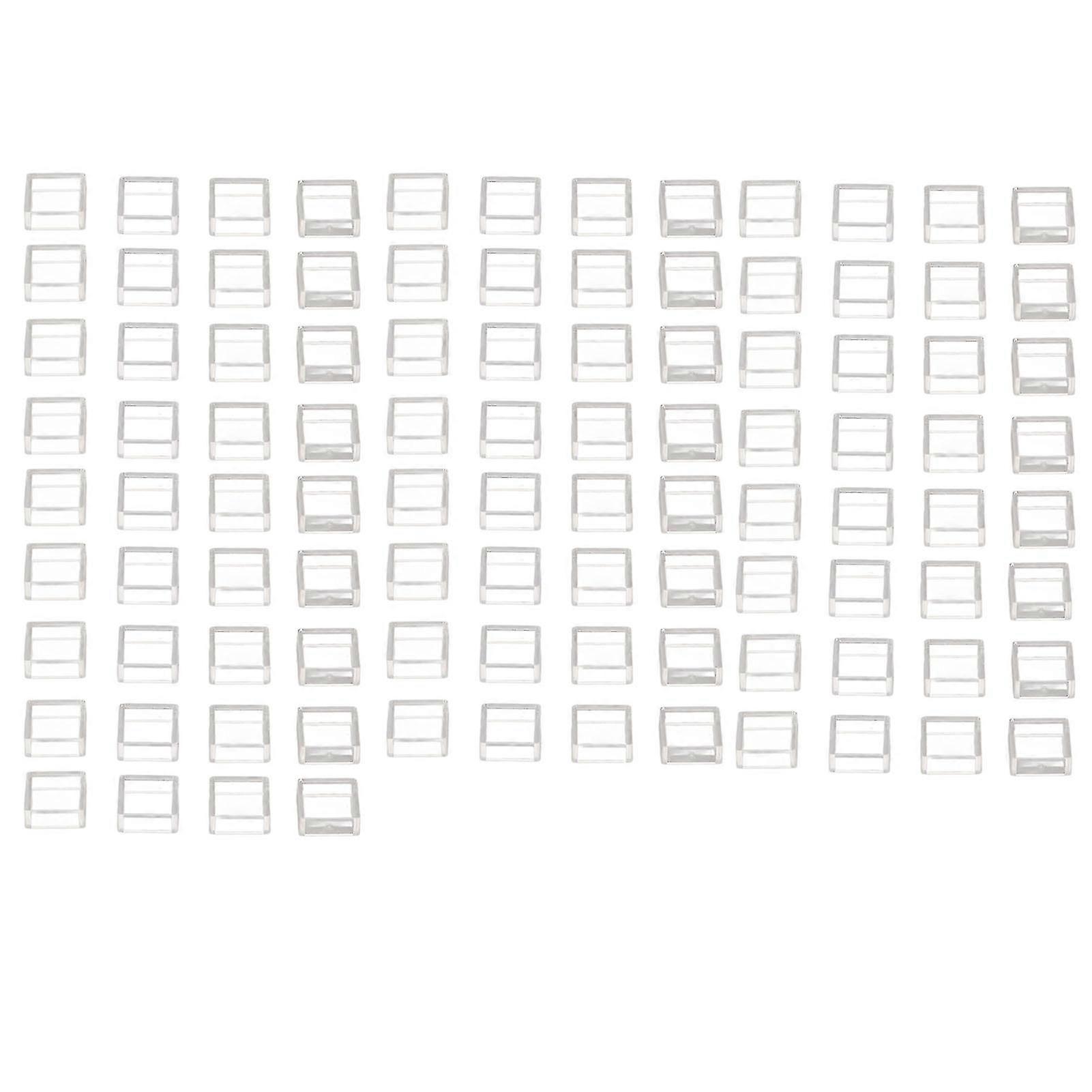100Pcs Tactile Switch Cover Tact Touch Button Cap Square Transparent ABS Set Kit