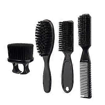 Ensemble pratique de 4 brosses à cheveux pour hommes, idéal pour les réunions professionnelles et les soirées, avec des modèles faciles à nettoyer.