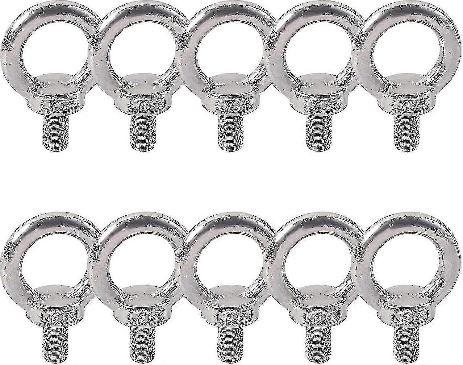 Øyebolt 304 Rustfritt Stål Mannlig Gjenge 10pcs
