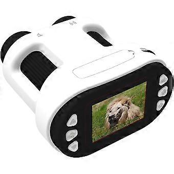 2026 Best Pocket Microscope &amp; Telescope for Kids Single Lens with LED Light 2'' IPS Screen 200 Times Magnification Support Photo and Video Record 