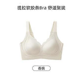 Reggiseno senza cuciture color carne con spalline regolabili e coppe traspiranti e testurizzate.
