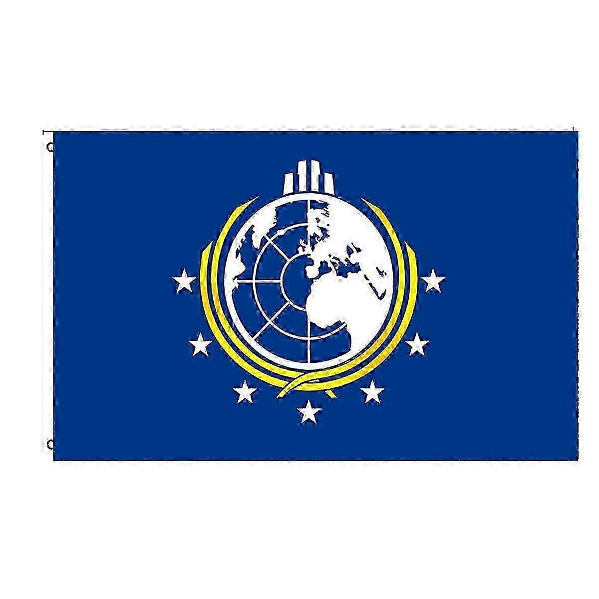 Polyester Double Sided Super Earth Banner compatible with College Dorm Decor
