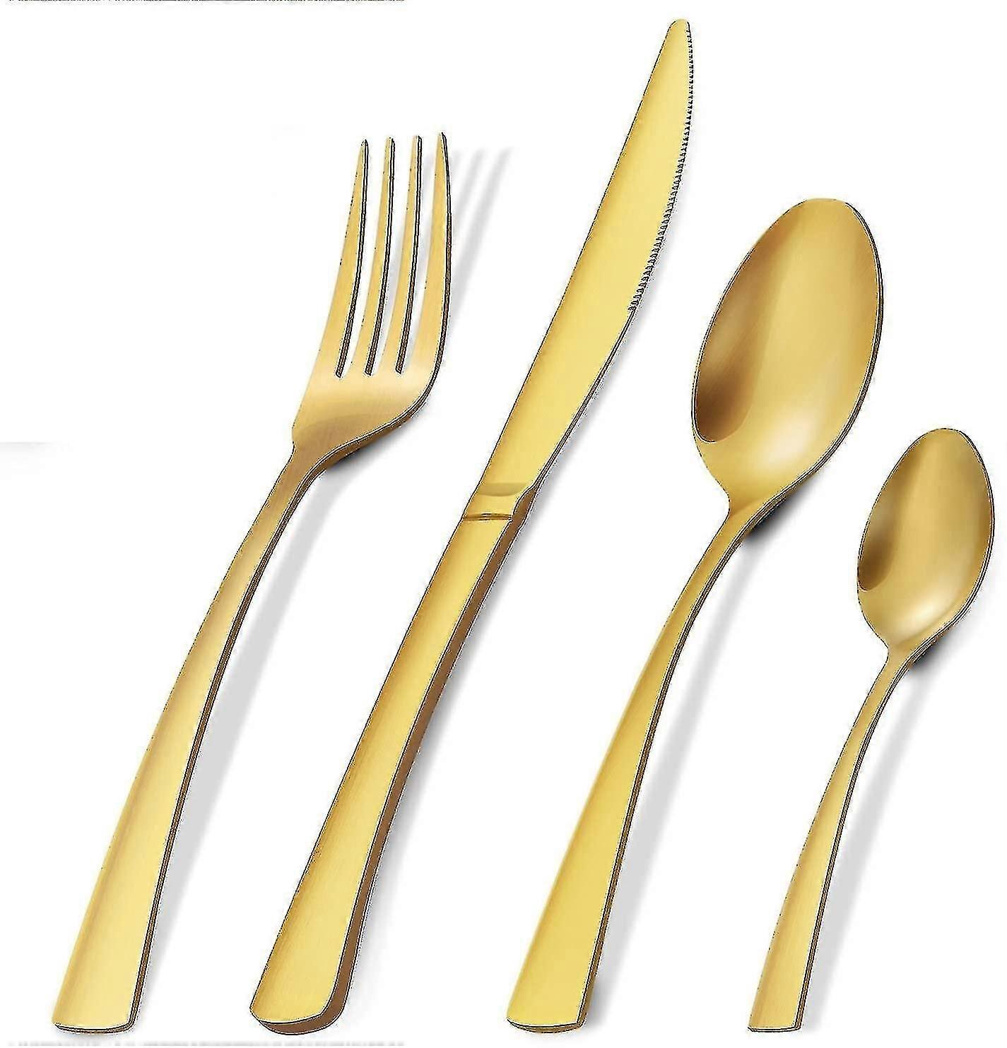 Bestikk sett, 16-delt rustfritt stål flatware sett, service for 4