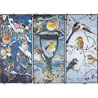 Otter House Snowy Garden Birds Jigsaw Puzzle (1000 Pieces)