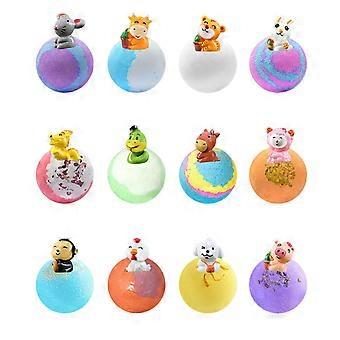 Easter Bath Ball Animal Inspired Bath Salt Cubes Set Of 12 For Moisturizing Skin And Creating Bubble Bath Multicolor