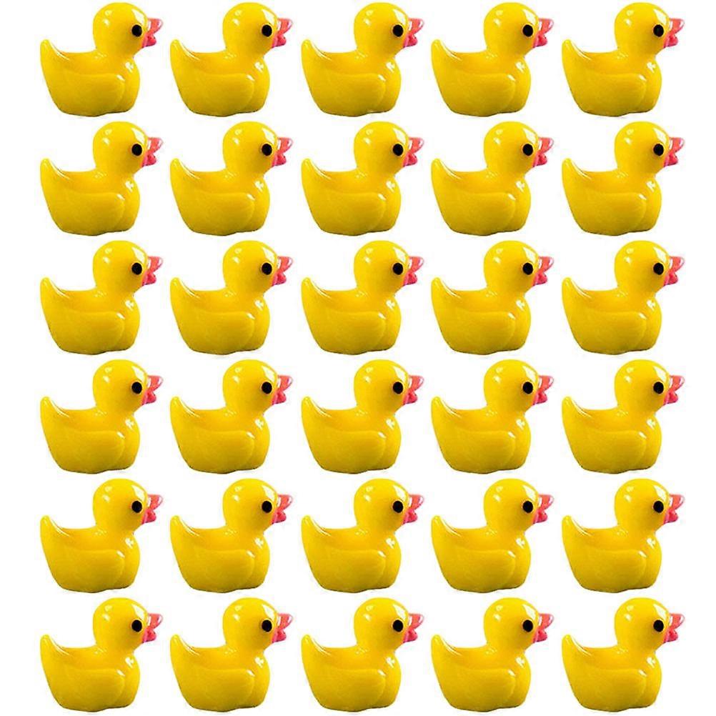 100Pcs Desktop Duck Figures Multi-function Mini Figurines Decorative Mini Figures
