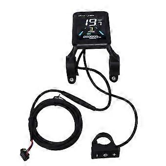 Electric Bike LCD Display Panel 24V 36V 48V 5-Core Color Screen Scooter Dashboard with Extension Cable Compatible