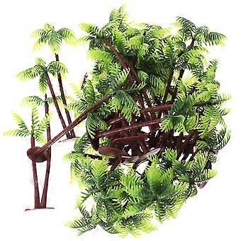 24 PZ Artificiale Palma Albero Cupcakes Mini Paesaggio Decor Albero di Cocco Decorazione Mini Falso Palma Edificio Modello Paesaggio