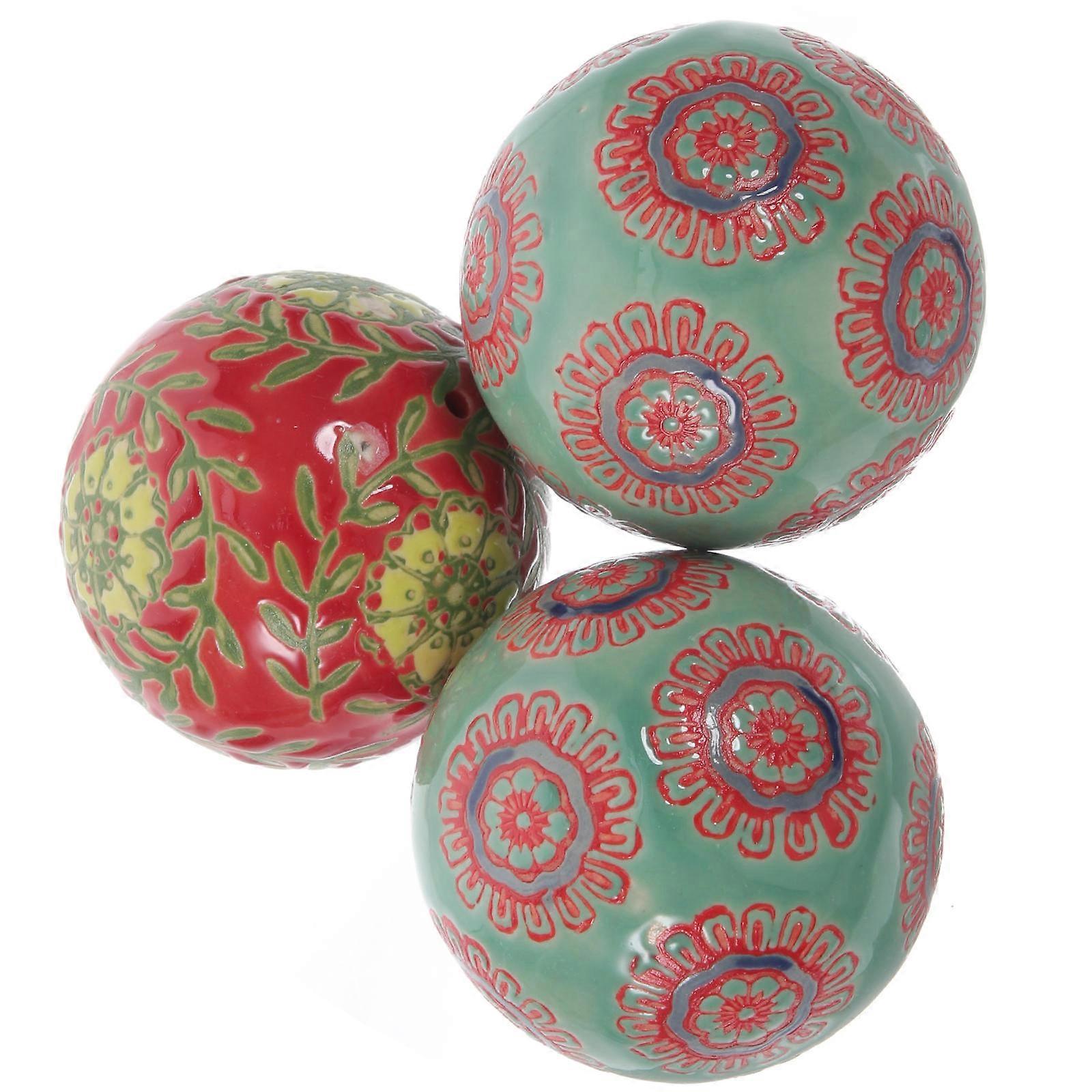 3pcs Delicate Floating Ceramic Balls Ceramic Floating Balls Water Pool Balls Random Style
