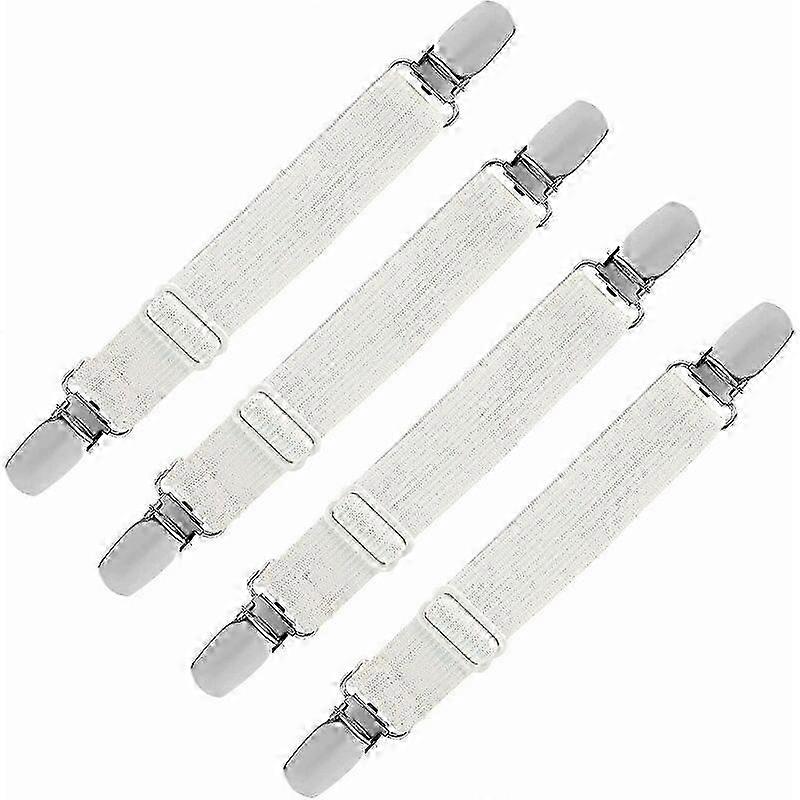 Elastic Fitted Sheet Stretcher, Adjustable Retainer Strap Fastener for Bed