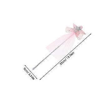 1 stuk kinderfeestfee-stok met ster en kwastje (roze)
