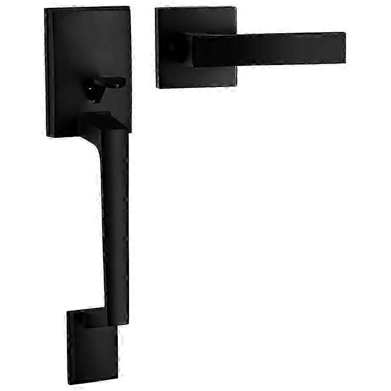 Front Door Handleset Black Entry Handle