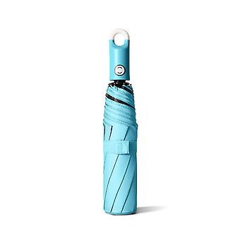 8K effen kleur automatische paraplu 3-vouwbare winddichte parasol met 360 graden draaibare haakhandgreepYMHC