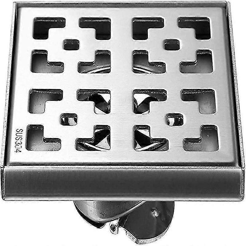 removable grate shower drain 12x12cm for bathroom