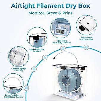 3D Printer Filament Container , Airtight Dry Box for Sealing and Protection, Water-Proof & Dust-Proof, Tube Cutter